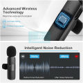 (For TypeC Not Support Tecno and Infinix) DoomHot Wireless Dual Microphone For Android Type-C Professional Lapel Lavalier Microphone for Type-C Portable Audio Video Recording Mic Remove Noise Mini Mic For YouTube Facebook Vloggers. 