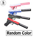 New Glock Shell Ejection Soft Foam Darts ToyGun Imported High Quality Blaster - Manual Reload Airsoft ToyGun With Silencer For Kid Adult - Size Approximately 14 Inches - Random Color. 