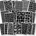 Temporary Tattoo Stencils Glitter Tattoo Stencils for Children, Women & Males 250 Pieces Set Random Designs. 