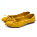 Ultra-Light Pretty Red, Yellow, and Black Ladies' Pumps with Ultra-Soft Cushioning Like Feathers, Minimalist Ribbon Knot Design – Essential for Everyday Use, University/College, Office, and Casual Wear. 