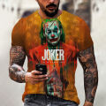 Summer Men T-shirts Short Sleeve Tops Fashion Joker 3D Printed Street Trend Hip Hop O-Neck Pullover Oversized Men's T-shirt. 