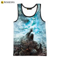 2023 Fashion Dark Souls 3D Printed Tank Tops Men Summer Vest Women Casual Dark Souls Sleeveless T-shirt Hip Hop Oversized Tops. 