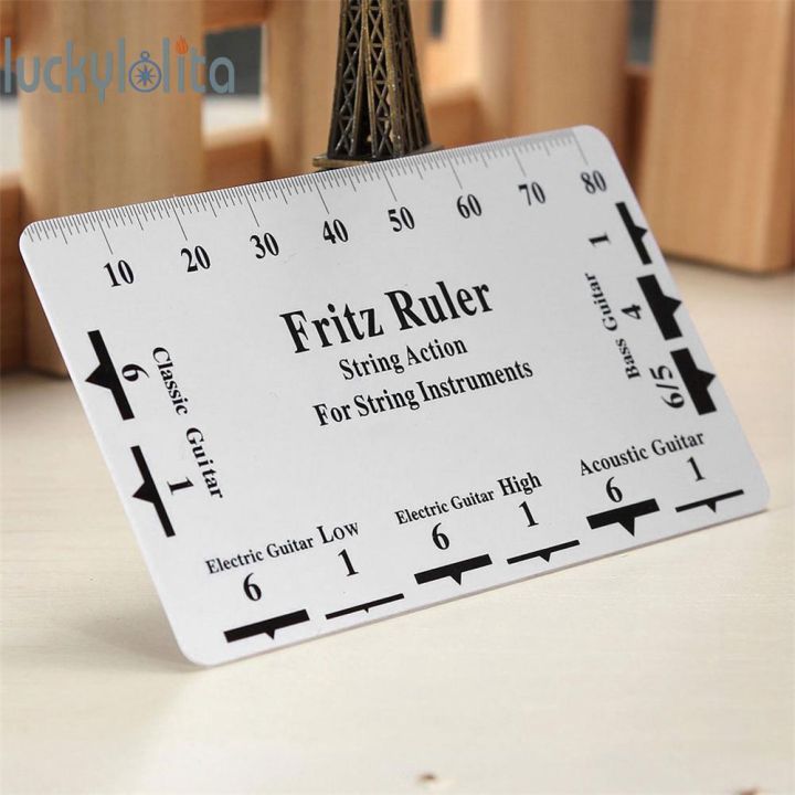 ✿Luc-COD Hot Fritz Ruler Guitar String Action Gauge Ruler String Pitch Ruler Card Luthier Tool