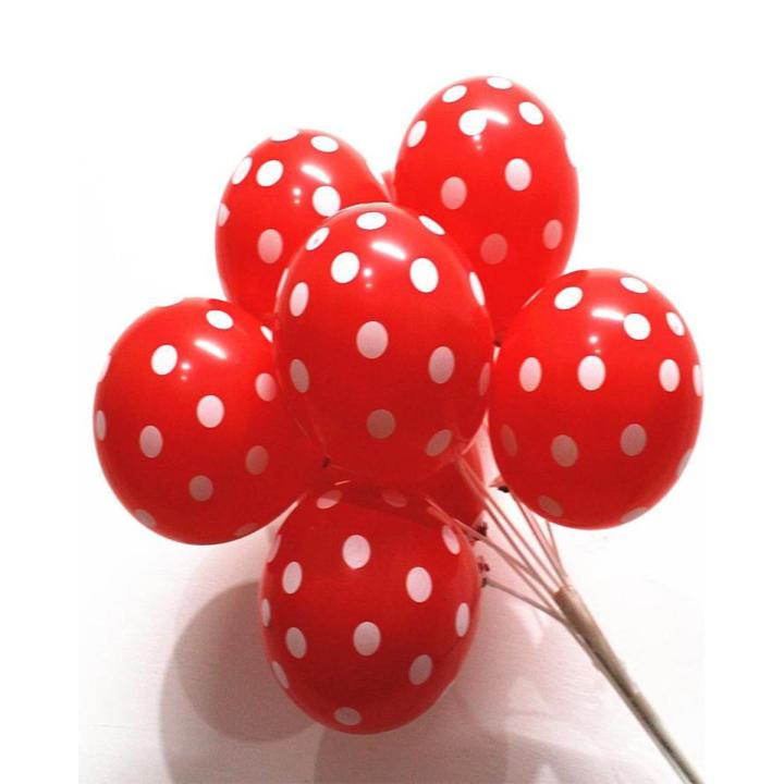 Red Polka Dot Balloons 25Pcs 12Inch