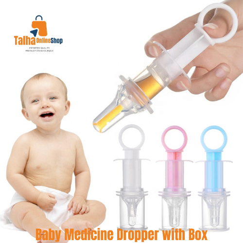 Baby Medicine Dropper & Feeder Kit with Box - Safe Silicone Pacifier Dispenser for Newborn to 3 Years Random Colour