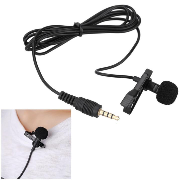 Mic 3.5mm Clip Microphone Collar Mic for Voice Recording Lapel Mic PC