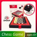 Magnetic Chess Board with Lock Clip and Storage Space For Fun & Learn Education Family Game - 2201. 