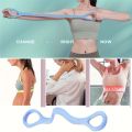 1pcs High-Elastic Resistance Bands for Fitness & Elastic Yoga Resistance Band for Back Stretch - Exercise - Multifunctional Figure 8 Chest Expander with Non-Slip Massage Handles for Home & Gym Workouts. 
