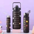 3pcs/set 280/800/2000ml Water Bottle Motivational Sport Water Bottle Leakproof Drinking Bottles Outdoor Travel Gym Fitness Jugs. 