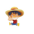 14 Styles Anime One Piece Zoro Luffy Sanji Sitting Figure Toys Robin Nami Brook Chopper 8.5CM PVC Q Version Car Decoration Edit Model. 