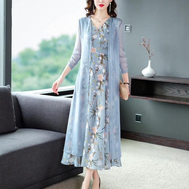 Long chiffon jacket best sale