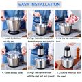 Energy Saving Meat Chopper - Meat Chopper - Stainless Steel Chopper Machine For Meat - Chopper Machine - Powerful Motor With High Speed - Meatgrinder - Multi Functional Chopper - 3 Liter & 2 Liter - Easy To Use. 