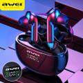 Awei T15/T15 Pro TWS Wireless Earphone Bluetooth 5.3 Earbuds IPX6 Waterproof Surround Stereo Touch Control Gaming Music Headset Noise Cancelling With Microphone. 