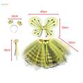 Butterfly Costume for Kids Girls Themed Party Role Festival Headdress Four Leaf Butterfly. 