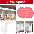6/12/2450 Pcs Mini Clothes Hanger Connector Hooks Cascading Plastic Wardrobe Organizer Holder Space Saving Closet Connector Rack. 