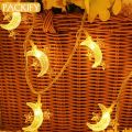 PACKIFY 20 Moon LED Fairy Lights Battery Operated - Led Lights for Room Decoration - String Garland Light for mirror. 