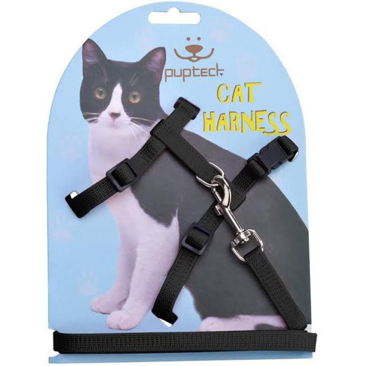 Cat Harness + Leash imported Nylon ( Black )