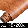[Pack Of 3 Rolls] Self Adhesive Wooden Texture Sheet for Wall Decor Kitchen Wardrobe Cabinet Door - PVC Vinyl Wallpaper. 