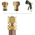 8 Pieces Garden Hose Tap Connector 1/2 Inch and 3/4 Inch Size 2-In-1 and 1/2 Inch Hose Pipe Quick Connector. 