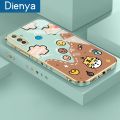 dienya For Realme C3 Case Cartoon Emoticon Pattern Side Edge Square Plating Casing Full Lens Cover Camera Protection Shockproof Softcase. 