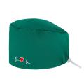 Embroidery surgical cap men and women operating room cap doctor nurse cap oral dentistry beauty work cap elastic round cap. 