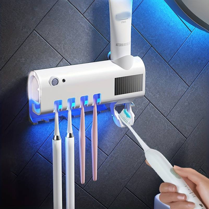 Advanced Multifunctional Wall Mounted Toothbrush Holder with UV Light ...