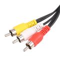 New 3 RCA Male To 6 RCA Female Plug Splitter TV DVD Video Adapter AV Cable. 