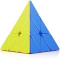 Pyramid Cube 3x3 High Speed Stickerless Triangle Puzzle - Multicolour. 