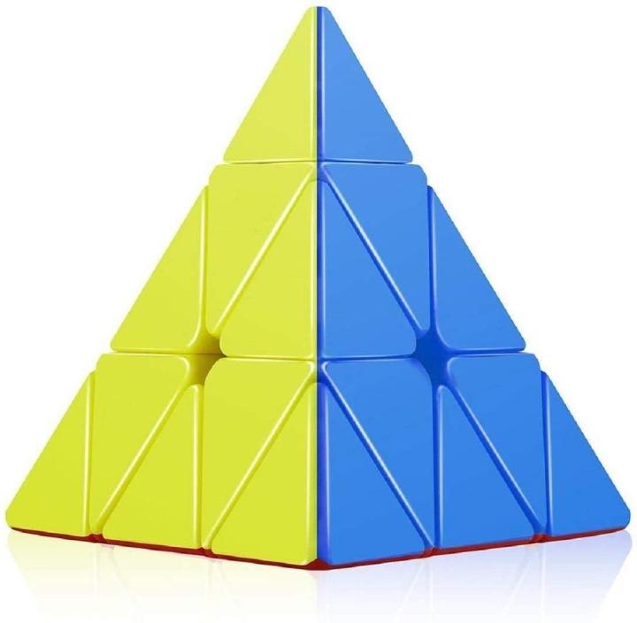 Pyramid Cube 3x3 High Speed Stickerless Triangle Puzzle - Multicolour