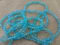 Six (06) Larri of 4 mm Crystal Beads | Pearls | Moti Pack | Moti Larri | White, Light Blue, Yellow, Black, Bottle Green & Orange Color. 