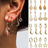Women Rose Star Conch Moon Shell Cross Cupid Dangle Hoop Earrings Jewelry Gift. 