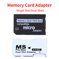 Mini Memory Stick Pro Duo Card Reader New Micro SD TF to MS Card Adapter Support Access 2GB Memory SD Card and 16GB TF Card. 