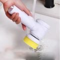 MS - Multi-Functional Electric Cleaning Brush 5 in 1 Magic Power Scrubber with 3 Brush Heads Household Cleaning Tools Cleaner Brush for Kitchen Bathroom Shower Tub Carpet and Sink - 1 Piece. 