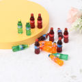 4PCS Dollhouse Miniature Coke Beverage Soda Water Drink Kitchen Accessories Toys. 