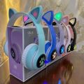 Headphones for Toddler Boy Girl Teen Children w/Microphone for Phone/Laptop/HeadKids Headphones, Cat Ear Wireless Headphones, LED Light Up Bluetooth Over On Ear Pink phones gift for girls| beautiful head phone for girls Headphones for girls| Headphone. 
