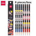 Deli 8pcs Japanese Stationery Naruto Pencils for School Writing Accessories Cute Anime Pencil Wood HB 2B Cool Prizes for Kids. 