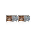 Cufflers Designer Silver Square Gemstone Cufflinks with Free Gift Box - CU-4027. 