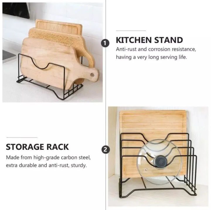 Stainless%20Steel%20Pot%20Lid%20Holder,%20Chopping%20Board%20Organizer%20Rack%20with%20Stable%20Base%20for%20Kitchen%20Storage%20and%20Organization%20-%20Image%205