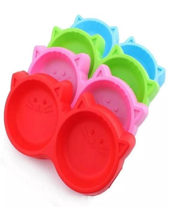 Cat Shaped - Double food bowl