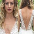 Rhinestone Inlaid Long Drop Bridal Back Necklace Lady Body Chain Wedding Jewelry Rhinestone Inlaid Long Drop Body Chain All matc. 