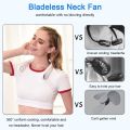 Neck Fan Portable Bladeless neck fans Portable Hanging Neck Fan Micro Cooling Strong Fan 360° Bladeless Hanging Neck Fan Rechargeable USB Mini Neck Fan for Kitchen Outdoor Travel for Summer Sports. 