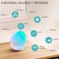 Foryond Wake Up Light Sunrise Alarm Clock for Kids, Heavy Sleepers, Upgraded Full Screen with Simulation, Sleep Aid, Dual Alarms, FM Radio, Nightlight, 14 Colors, 7 Sounds, Ideal Gift, White, (K8). 