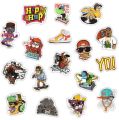 10 Pcs/Pack Hip Hop Rock Graffiti Music Fashion World Cool Waterproof Stickers for Laptop Mobile Car Bike Bicycle Fridge Skateboard PC TV Guitar. 