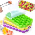 silicone ice cube tray with Lid Silicone Push Button Ice Tray with Cover by TECH BAZAAR KARACHI. 