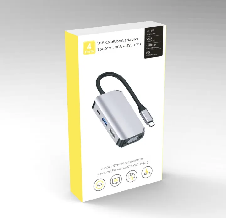 Cross-Border%20type-c%20Docking%20station%20%20%20Expansion%20usb%20Cable%20Seperater%20Rpm%20hdmi%20vga%20hub%20Hub%20Multi-Function%20Wired%20-%20Image%204