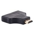Colorful 1080P HDMI Ports Male to 2 Female 1 In 2 Out Splitter Adapter. 