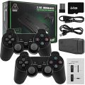 M8 Wireless Controller Gamepad With 64gb Tf Card Plug and Play Video Game Stick Built in 10000+ Games, 4K High Definition HDMI Output with Two Game Controllers Rk3228 Ram 256mb, Rom 128mb. 