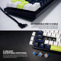 Fantech Mechanical Keyboard Atom 63 - (Mori Edition) and Atom 81 (Mizu Edition) RGB - 3 Pins Hot Swappable ---RED & BLUE SWITCHES. 