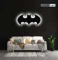ZF Wooden Batman LED Wall Lamp, Comic Lover, Bat Cave, Night Lamp, for Gift, Kids Room, Gaming Setup, Gaming Room, Man Cave,Led Lamp,Trendy Decore. 