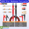 ANENG 22-in-1 Multimeter Test Lead Set 1000V Silicone Insulated Test Probes with Alligator Clips Banana Plugs Tips Needle Point  by electrica. 